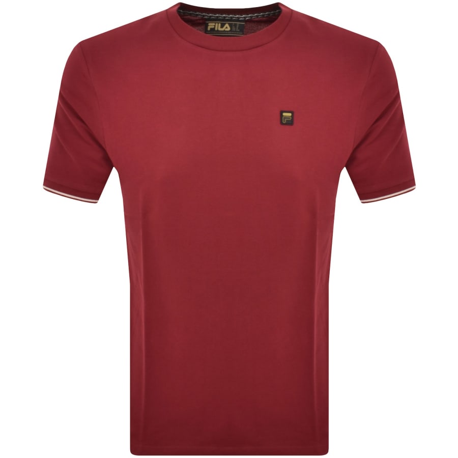 Fila Vintage Taddeo T Shirt Burgundy Mainline Menswear Australia